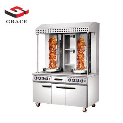 China Automatic Rotary Doner Kebab Restaurant Standing 8 Burner Gyro And Large Electric Shawarma Machine for sale