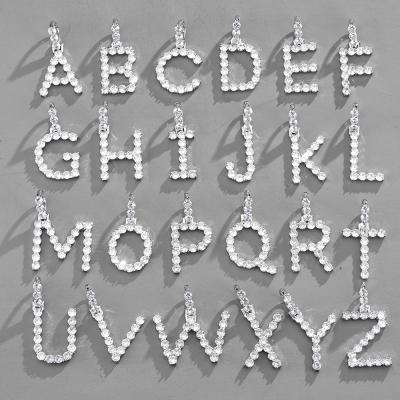 China Custom Letter Diamond Jewelry Name Necklace Personalized Hiphop Gold Pendant Necklace For Women for sale
