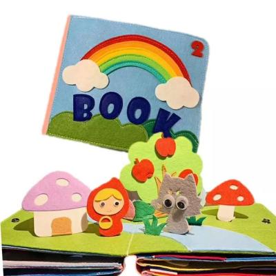 China Preschool Eductional Toys Amazon hot Montessori Baby Toddler Sensory Soft Children Learning Fabric Activity Doll Story Busy Felt Book for sale