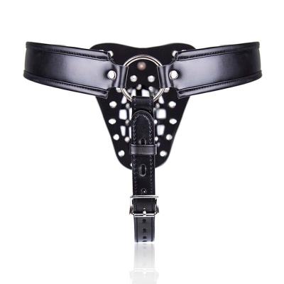 China Sexy Fantasy Leather Restraint Panty Girl Men slave Female Chastity Belt Bondage Newcomer Bondage Loverfetish BDSM Lifestyle for sale