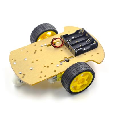 China Plug-in Smart Chassis Robot Car Kit Speed Encoder Battery Box for sale