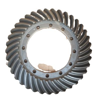 China Wheel Loader Large Speed Reducer OEM Customized Large Forge Steel Spiral Bevel Gear 37/8 for sale