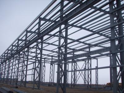 China Pre Galvanized C / Z Purlin Steel Deck Plate Prefab Steel Houses Storage And Workshops for sale