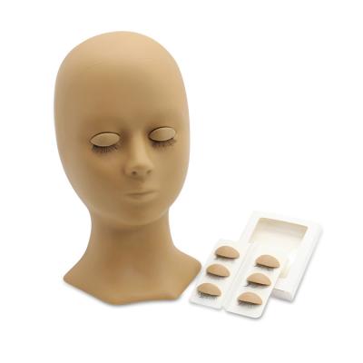 China Eyelash Extension Starter Kit Eyelash Extension Training Mannequin Head with Spare Eyelids Lash Mannequin Training Heads Tool Lash Training Kit for sale