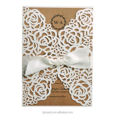 China Europe Wholesale Satin Wedding Invitations Wedding Invitations With Ribbon for sale