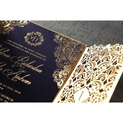 China Unique Wedding Invitations Luxury Gold Wedding Invitation Card Templates Europe Wedding Invitation Ideas for sale