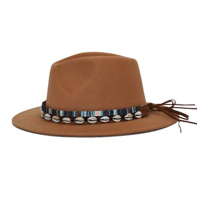 China Plush Fashion Women's Soft Mens Cornice Hat Big Jazz Wool Felt Formal Hats Overflow Off Fedora Hats for sale