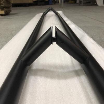 China Modern Manufacturer Direct Popular Offset Adjusted Glass Door Pull Handle for sale