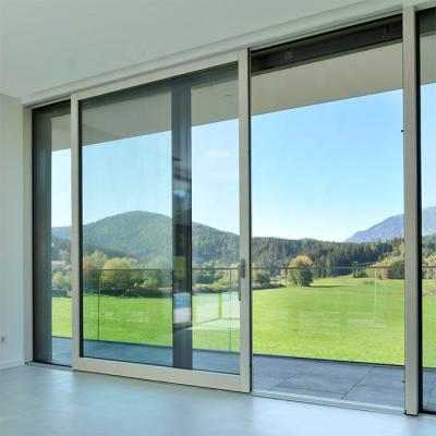 China Australia Standard Thermal Insulation 3 Tracks Patio Aluminum Double Sliding Glass Door for sale