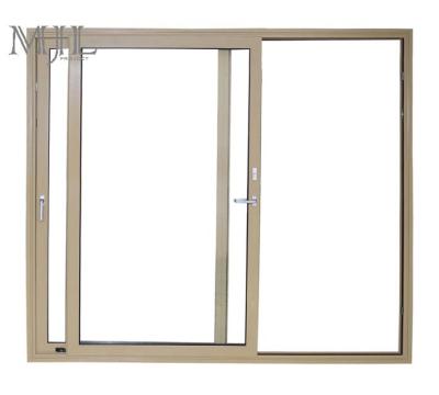 China heat insulation & MJL anti-aging cheap price commercial automatic aluminum glass sliding doors tempered glass lowes glazed for sale