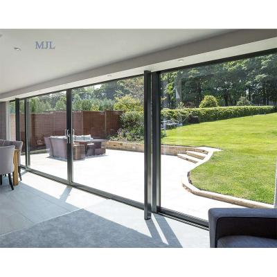 China Custom Size Aluminum Alloy Exterior Door Windproof / Fire Rated Aluminum Glass Door for sale