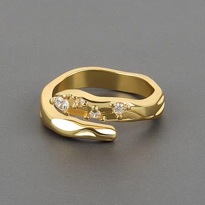 Cina Anelli di moda in oro portatile pratico con taglio in pietra brillante in vendita