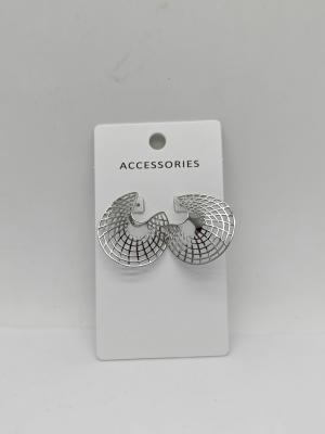 China Fashionable Design Silver Metal Earrings For Unisex Fashion Jewellery Earrings for sale