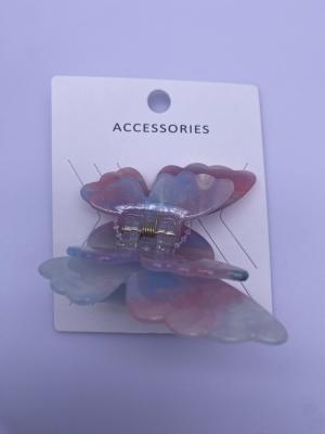 China Colorful Acrylic Butterfly Hair Claw Clip for sale