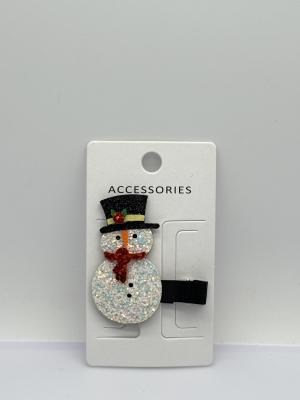 China Cute Christmas Snowman Hair Clip for sale
