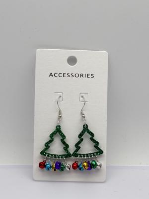 China Christmas Tree with Colorful Small Bell Earrings for sale