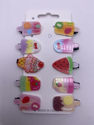 China Versatile Cute Ice Cream Hair Clips for Kids for sale