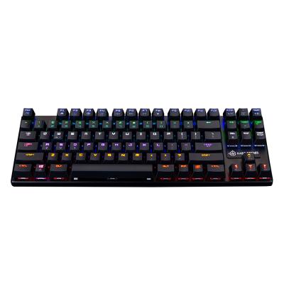 China Free sample 87 mechanical keyboard tkl backlit wired mechanical keyboard by cheap price plug and play keys for gaming for sale