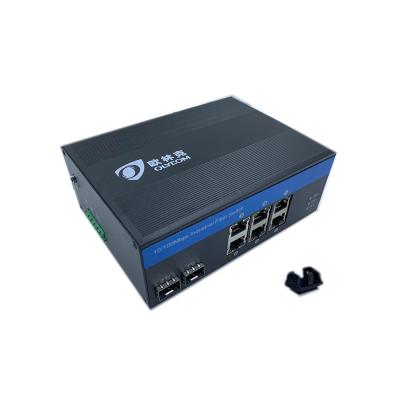 China Os ethernet industriais da montagem do trilho do ruído do porto de SFP da categoria 2 comutam para exterior à venda