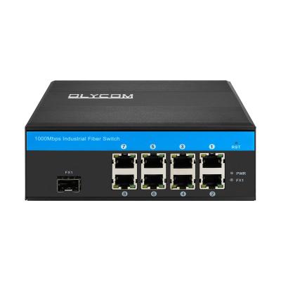 China Interruptor Unmanaged industrial portuario del Poe de la fibra 8 del gigabit con el puerto de la fibra del Sfp de 1 gigabit en venta