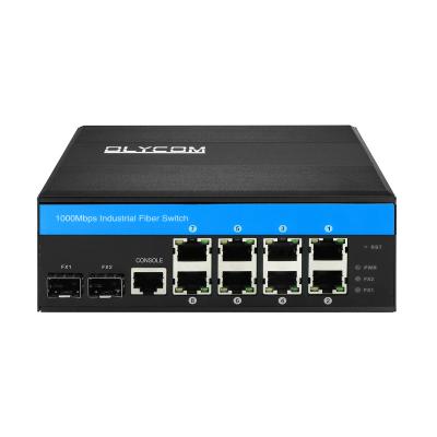 China 8 interruptor manejado fibra óptica portuaria del POE L2 con los ERP del VLAN QoS en venta
