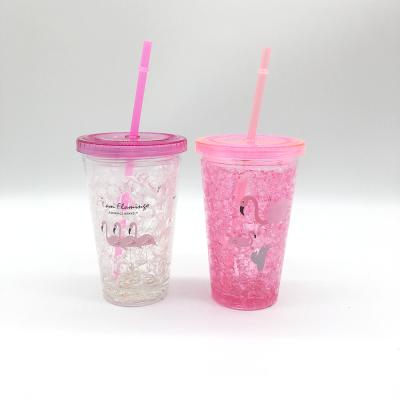 China 450ML Summer Frosty Gel Plastic Freezer Beer Drinking Hot Sale Mug for sale