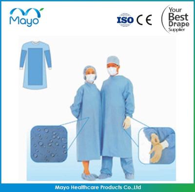 China Los vestidos quirúrgicos estéril XL XXL del EO hicieron punto verde azul del vestido del puño en venta