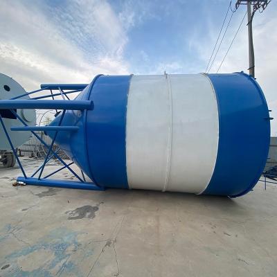 China 100 Tonnes Cement Storage Tank 80 Ton Concrete Plant Silo White Blue for sale