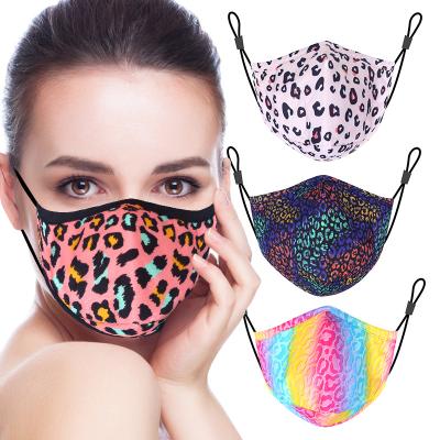 China Unisex Leopard Print Cotton Face Party Masks Soft Protective Cotton Cloth Half Face Mask Fashion Unisex Face Launched for sale