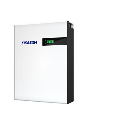 China Home Appliances Lyrasom Energy Storage Battery Power Wall Lifepo4 With Lcd Lifepo4 Battery 51.2v 5.12kwh for sale