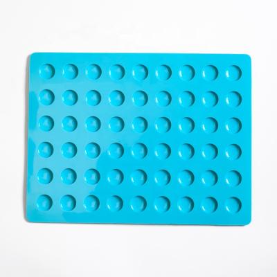 China 54 Cavities Viable Non-stick Chocolate Silica Gel Rapid Protoforming Mold To Go Chess Pieces Making Mold for sale