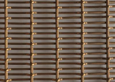 Cina Rivestimenti murali d'acciaio d'ottone antichi di Mesh Fabric 6mm PVD del metallo flessibile SS316 in vendita