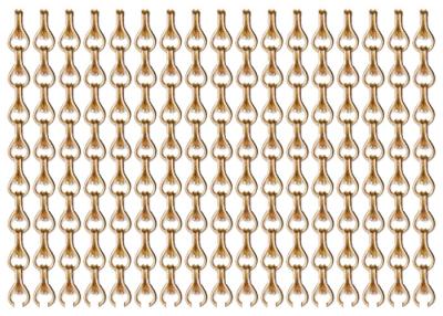 Cina Ampio schermo a catena di alluminio extra multicolore 90*210cm Pale Gold della mosca in vendita