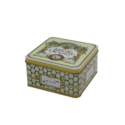 China Manufacturer Promotional Free Sample Square Tin Box As Gift Recyclable Tin Box For Candle Packaging Promotion Food Packaging for sale