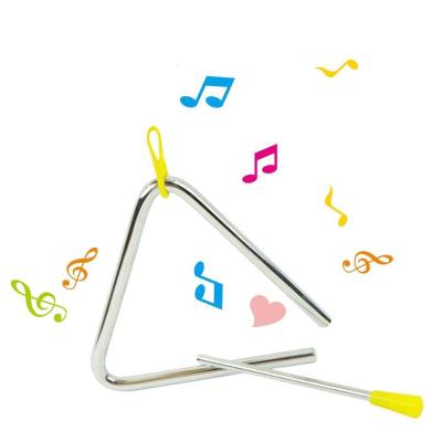 China 8 inch Triangle Musical Instruments Triangle Percussion Triangle Drummers for Music Play and Kids DP10G8 for sale