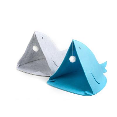 China 2022 Most Popular 23in Breathable Felt Luxury And Fun Detachable Cover Woven Pet Bed Cat And Dog Shelter Pet Organizer Pet Bed for sale