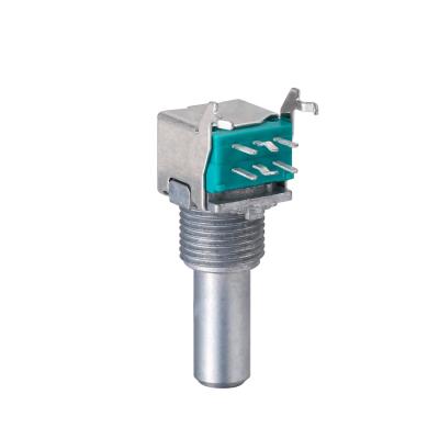 China Dual Gang Rotary Potentiometer Metal Shaft 15000 Cycles 100mΩ Max For Audio Appliance for sale