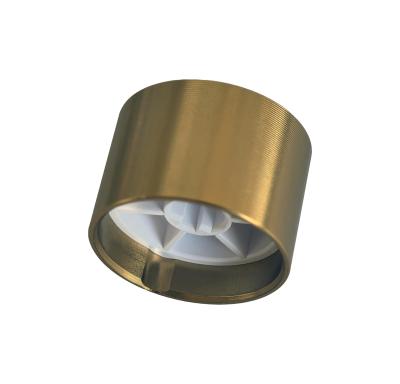 China Golden Color Metal Potentiometer Knobs For Potentiometer Shaft Type Knurled Or D Type for sale