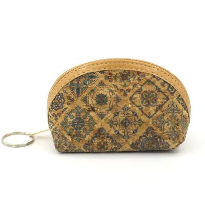 China Fashion Direct Selling Eco-friendly Cosmetic Custom Logo Printed Cork Wallet Women Vintage Clutch Handbag Purse Bag for sale