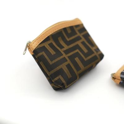 China Fashion Factory Wholesale Easy Carry Bag Zipper Small Fashion Canvas Pattern Custom Mini Coin Purse for sale
