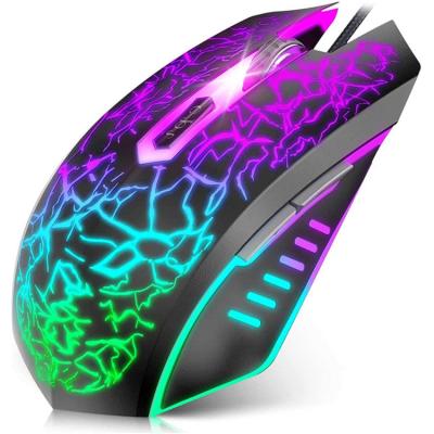 China Factory Price Color 3D Breathing LED Back Light Gaming Optical High Speed Wired Mouse For Computer Laptop for sale