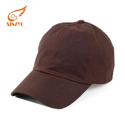 China breathable & Long Baseball Cap Bill Baseball Cap Running Plaid Wax Oil Waterproof Cloth No Logo for sale