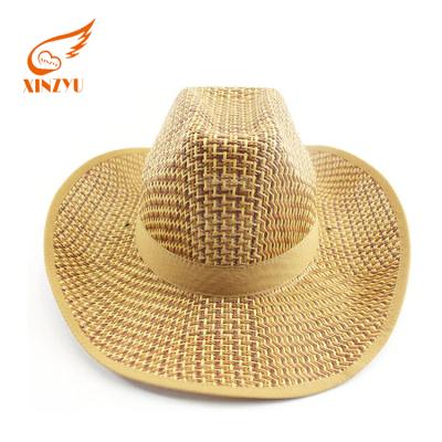 China Image Supplier Fashion Folding Experienced Cowboy Caps Straw Cowboy Hat for sale