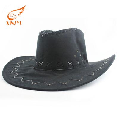 China Novelty Cowboy Hats by Lemmy Cowboy Hat Black Brown High Quality Folding Character for sale