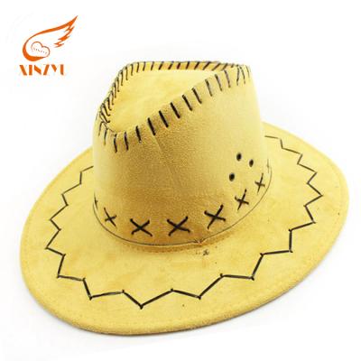China Cheap Wholesale Fashion Cowboy Character Kids Yellow Cowboy Hats Mini Hats for sale