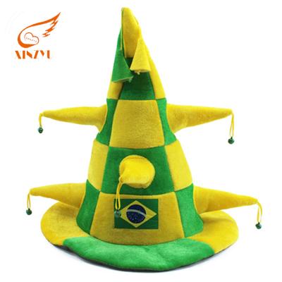 China Wholesale Custom Mens Striped Tea Hats Mini Cone Top Hat For Adult Football Fans for sale