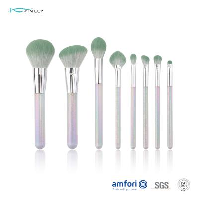 Chine brosse cosmétique de maquillage d'olive en aluminium synthétique des cheveux 8pcs à vendre