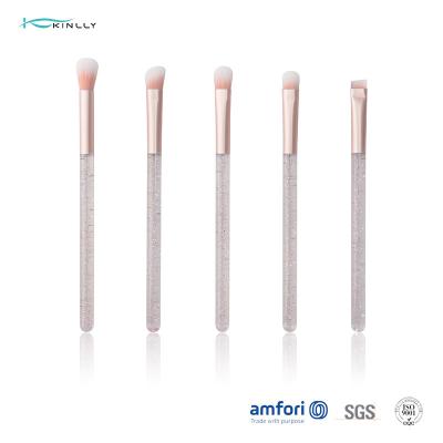 Chine Le maquillage en plastique de l'oeil 5PCS balaye la brosse cosmétique de Vegan synthétique de cheveux à vendre