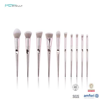 Chine Marque de distributeur cosmétique de brosse de lecture de maquillage du visage 10pcs de poignée en plastique à vendre