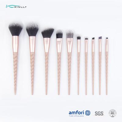 Chine 11 morceaux de maquillage de brosse de lecture en plastique avec trois astuces de cheveux de couleurs à vendre